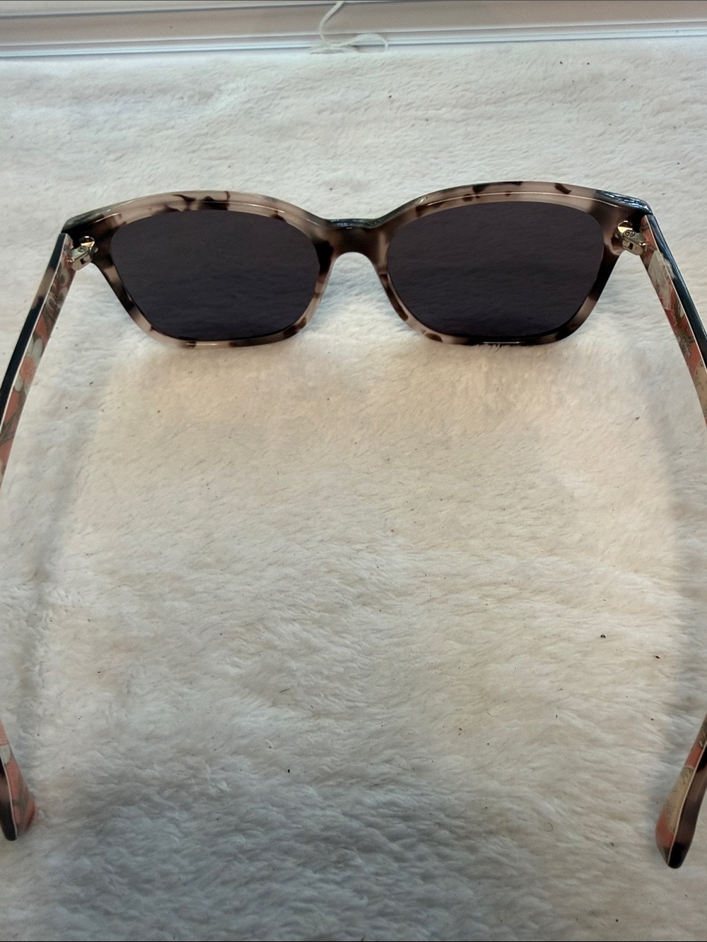 Vera Bradley Charlene Blush Pink Spotted Brown Designer Sunglasses - Picture 3 of 9